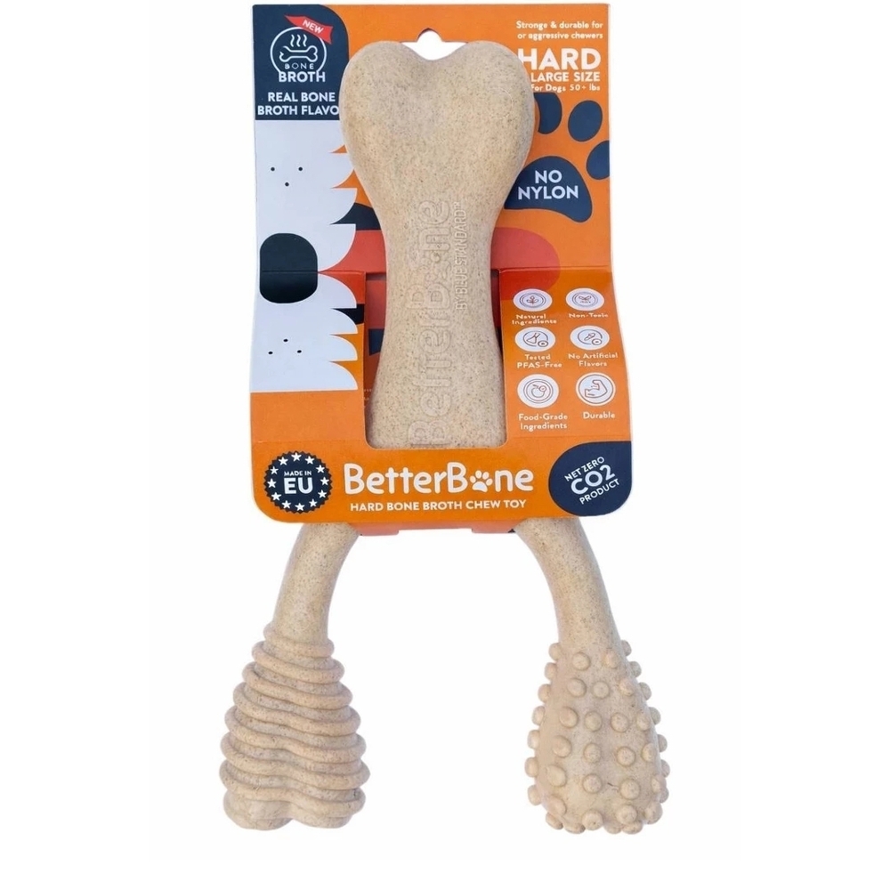BetterBone Hard Bone Broth Chew Toy - Beige